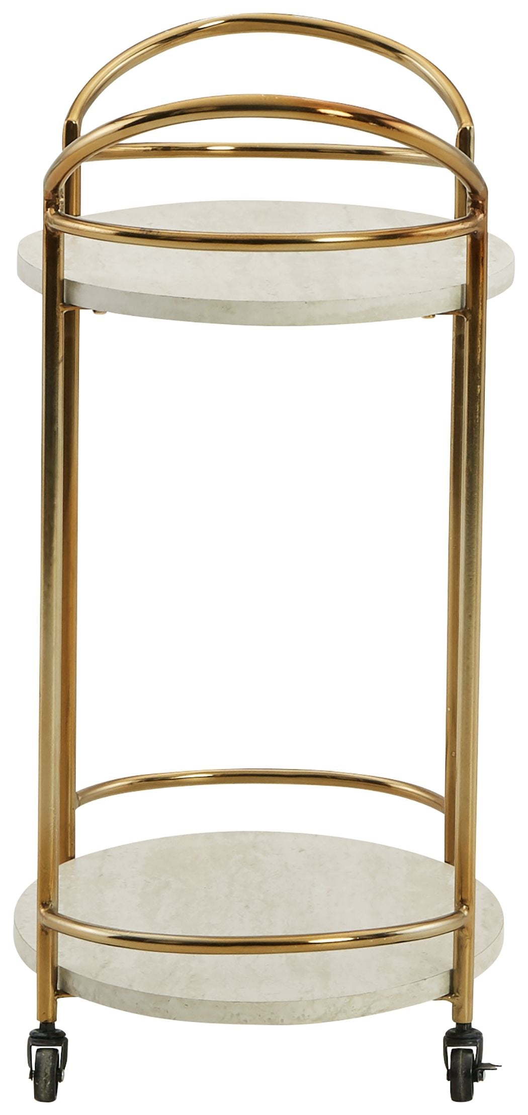 Signature Design by Ashley® Tarica - Cream / Gold Finish - Bar Cart | Meri Furniture