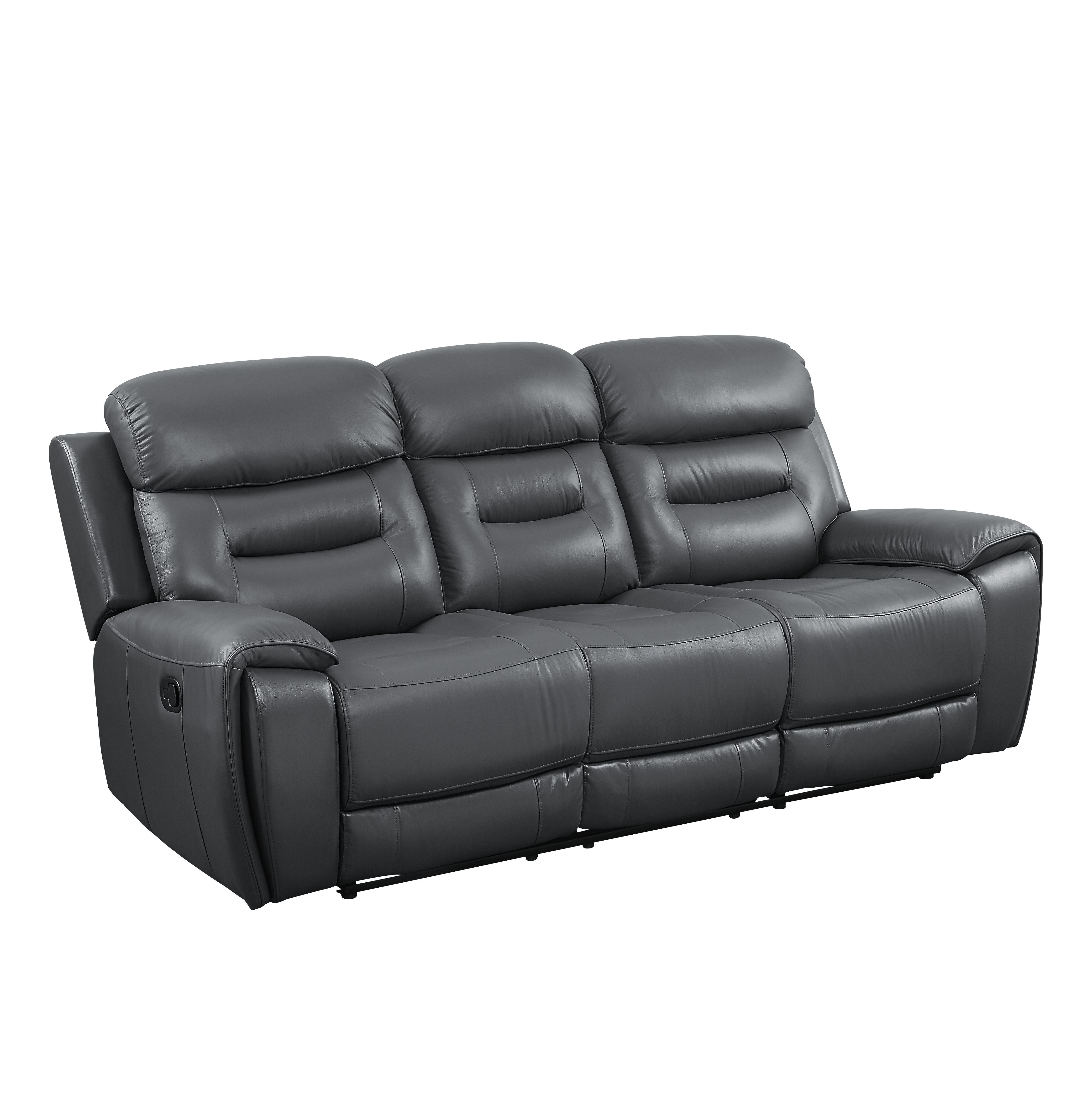 ACME Lamruil - Sofa - Gray Top Grain Leather | Meri Furniture