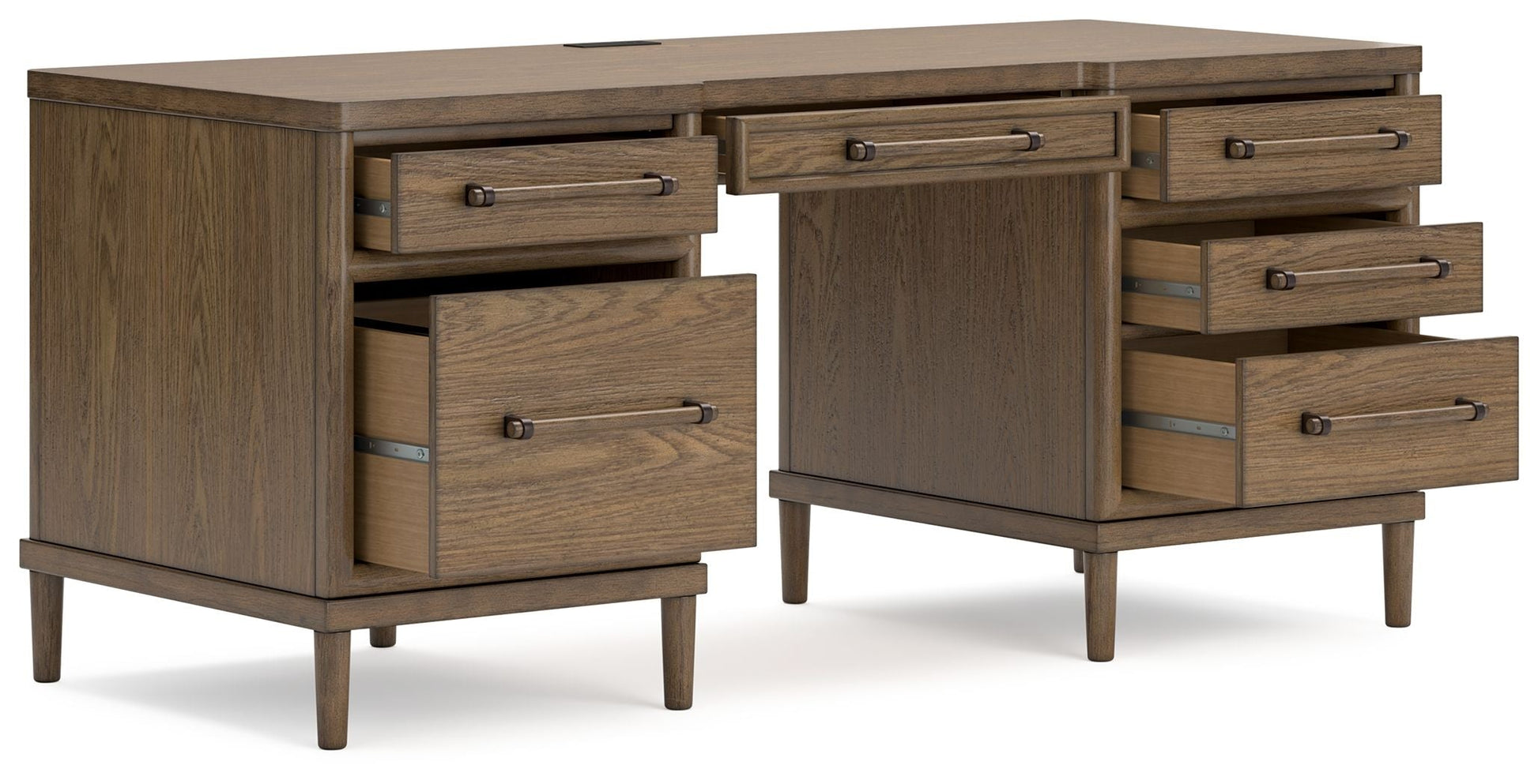 Signature Design by Ashley® Roanhowe - Brown - Home Office Desk | Meri Furniture