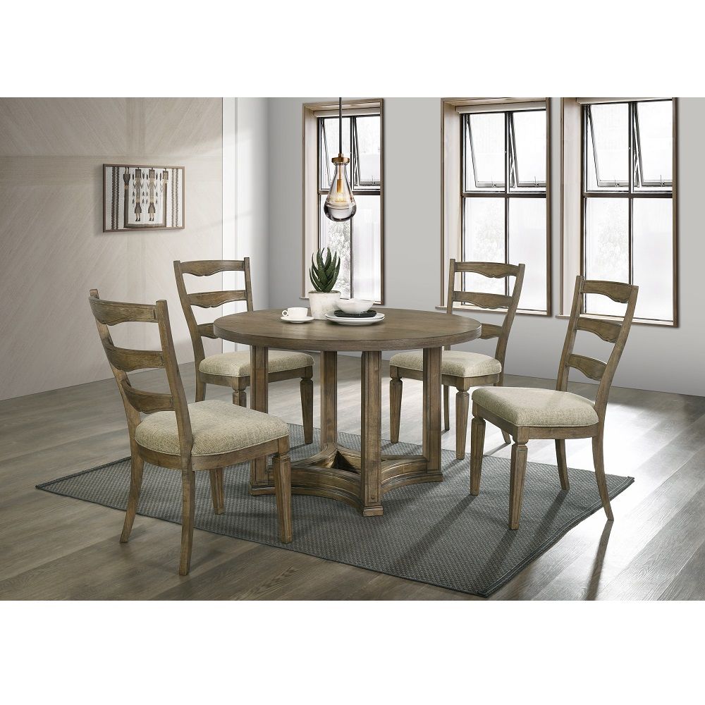 ACME Parfield - Dining Table - Brown - Round | Meri Furniture