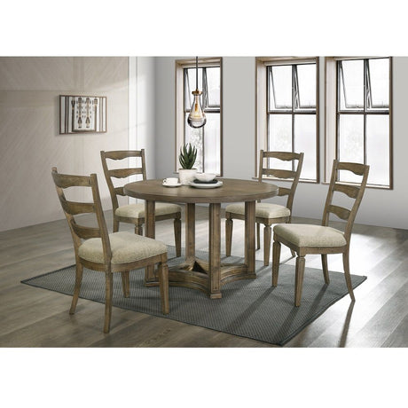 ACME Parfield - Dining Table - Brown - Round | Meri Furniture