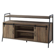 ACME Rashawn TV Stand - Rustic Oak & Black Finish | Meri Furniture