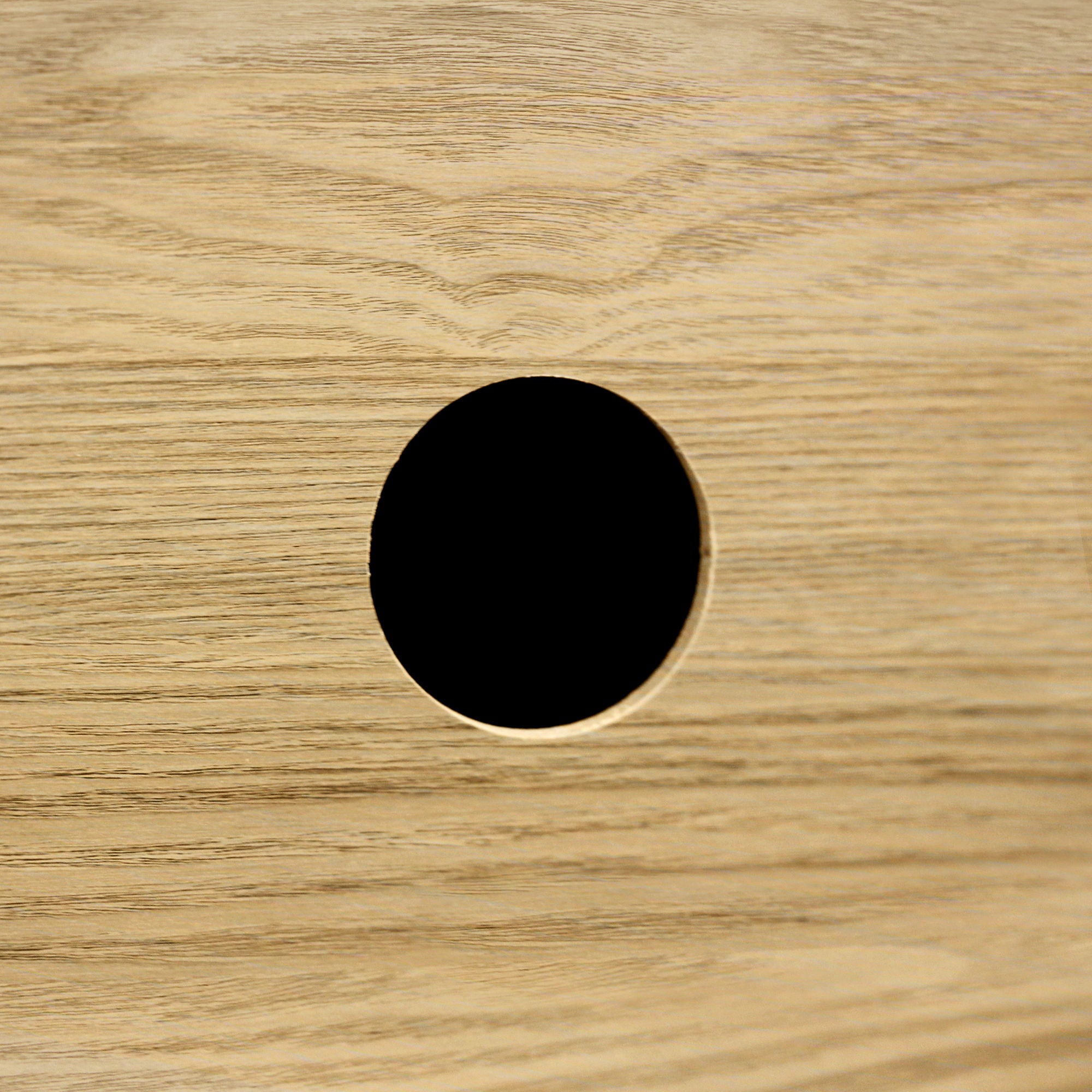 Rattan TV Stand For Tvs Up To 75'', Modern Farmhouse Media Console, Entertainment Center With Legs, TV Cabinet For Living Room, Home Theatre - Natural Wood