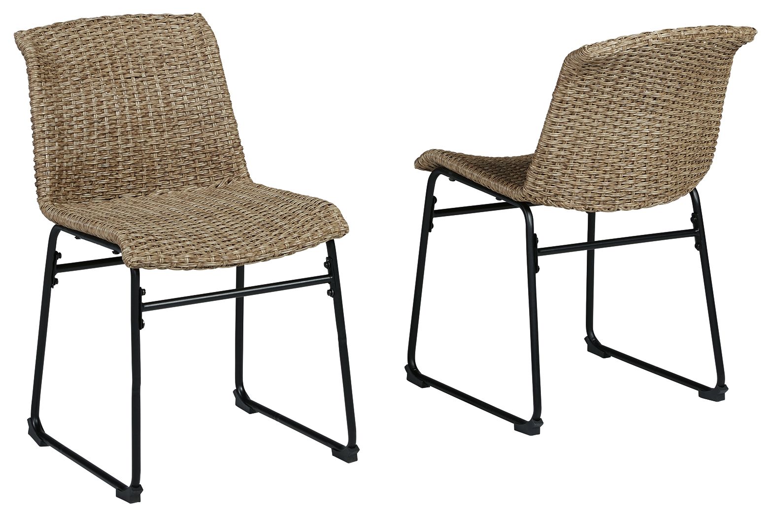 Ashley Furniture Amaris - Brown / Black - Chair (Set of 2) | Meri Furniture