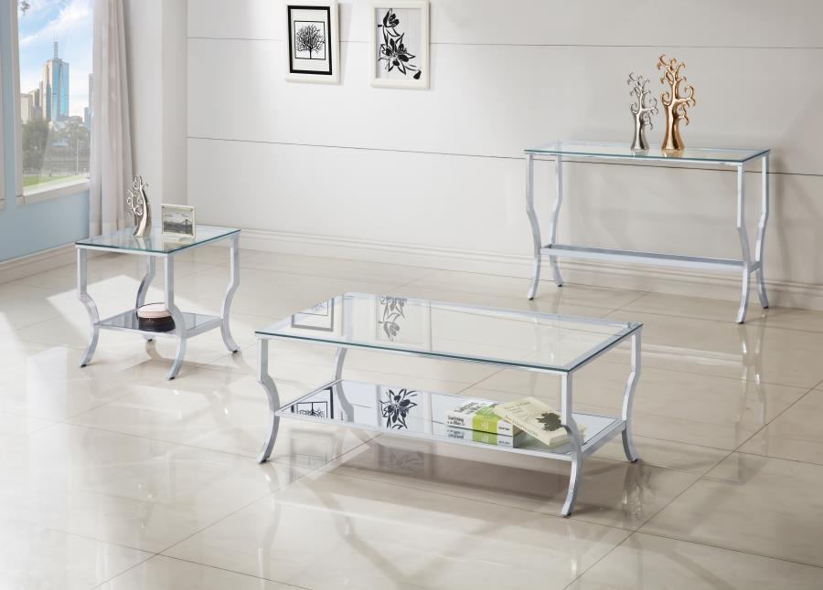 Saide - Rectangular Glass Top Table