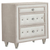 Antonella - Upholstered 3-Drawer Nightstand