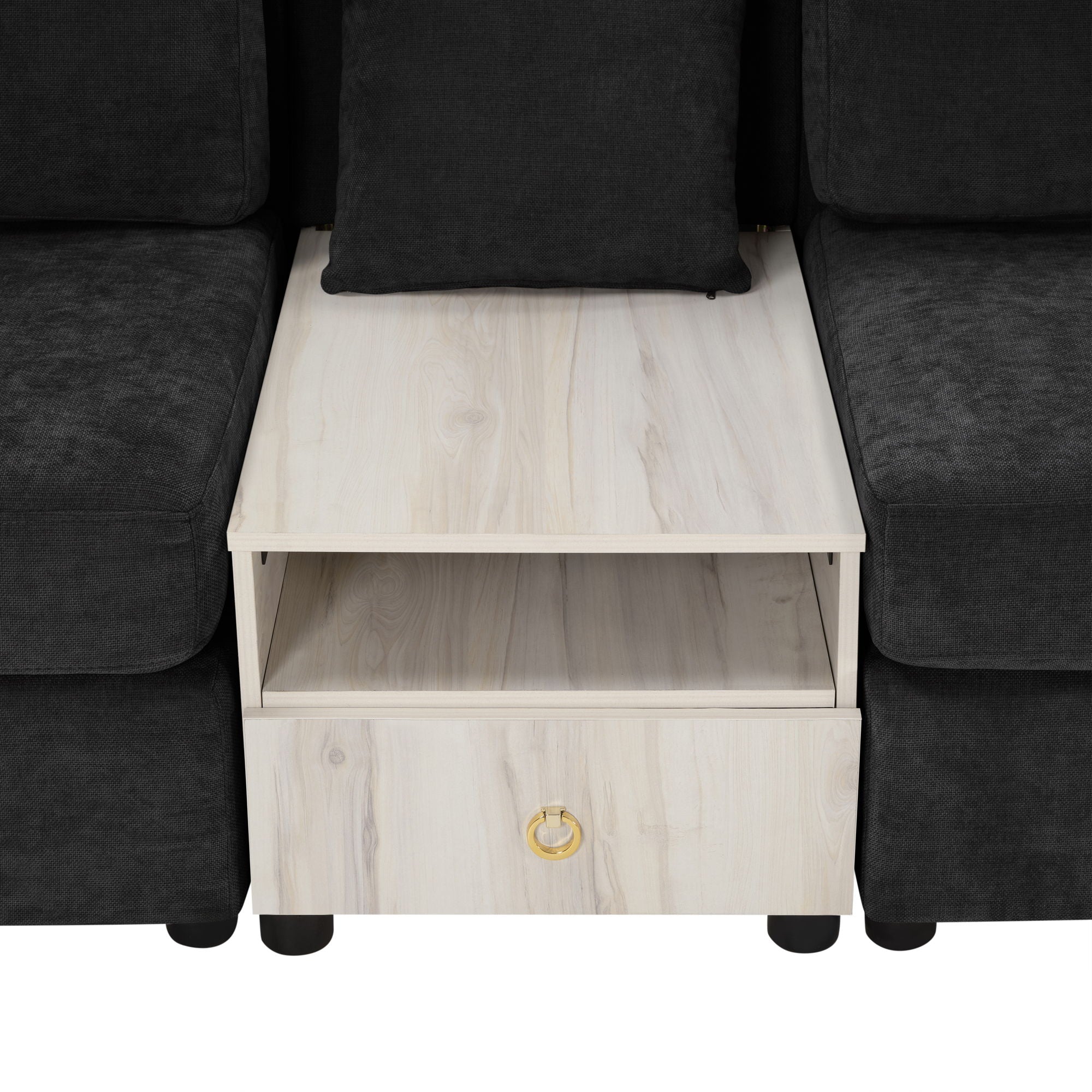 Modular Sofa Couch With Storage Armrest And Center Console