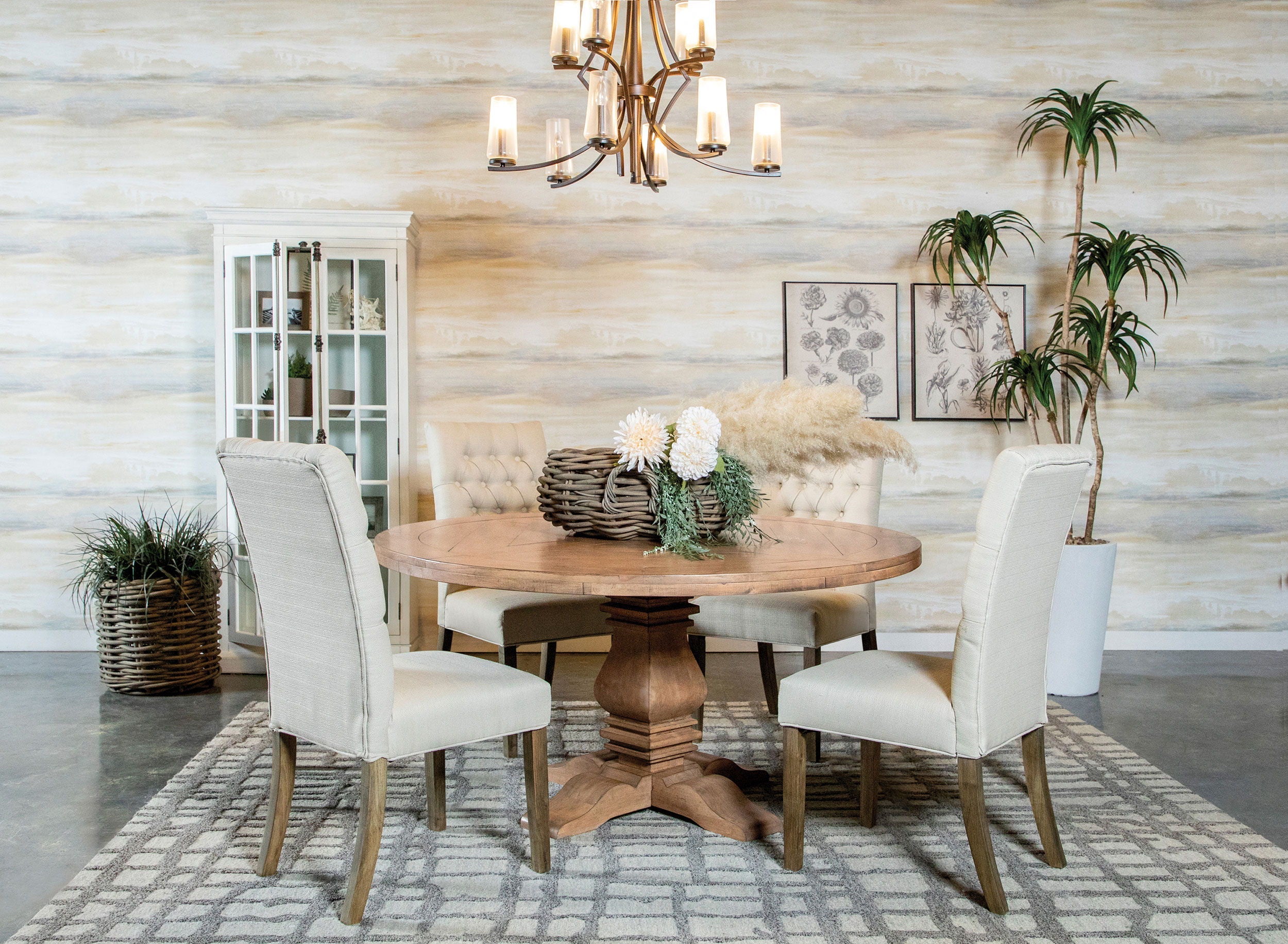 Coaster Fine Furniture Florence - Round Dining Table Set | Meri Furniture
