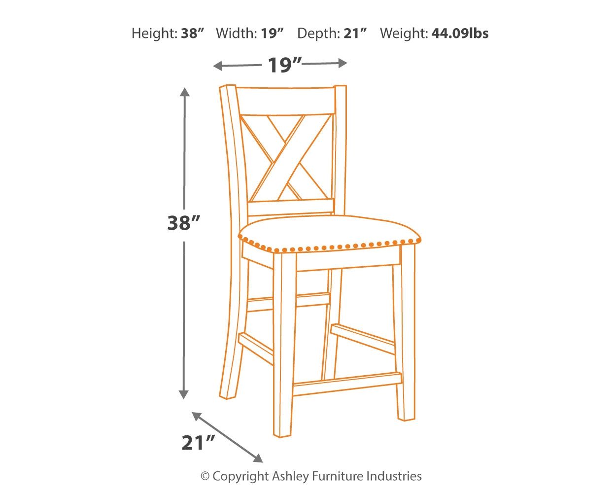 Signature Design by Ashley® Caitbrook - Gray - Upholstered Barstool (Set of 2) | Meri Furniture