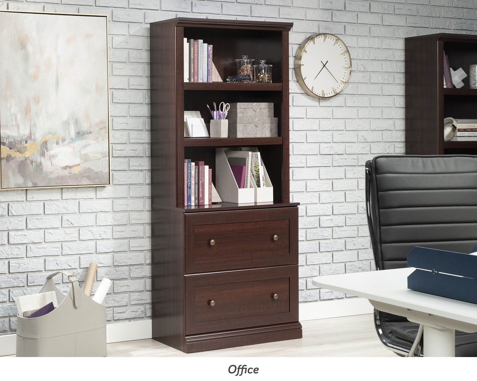 Bookcase with Drawers in Select Cherry