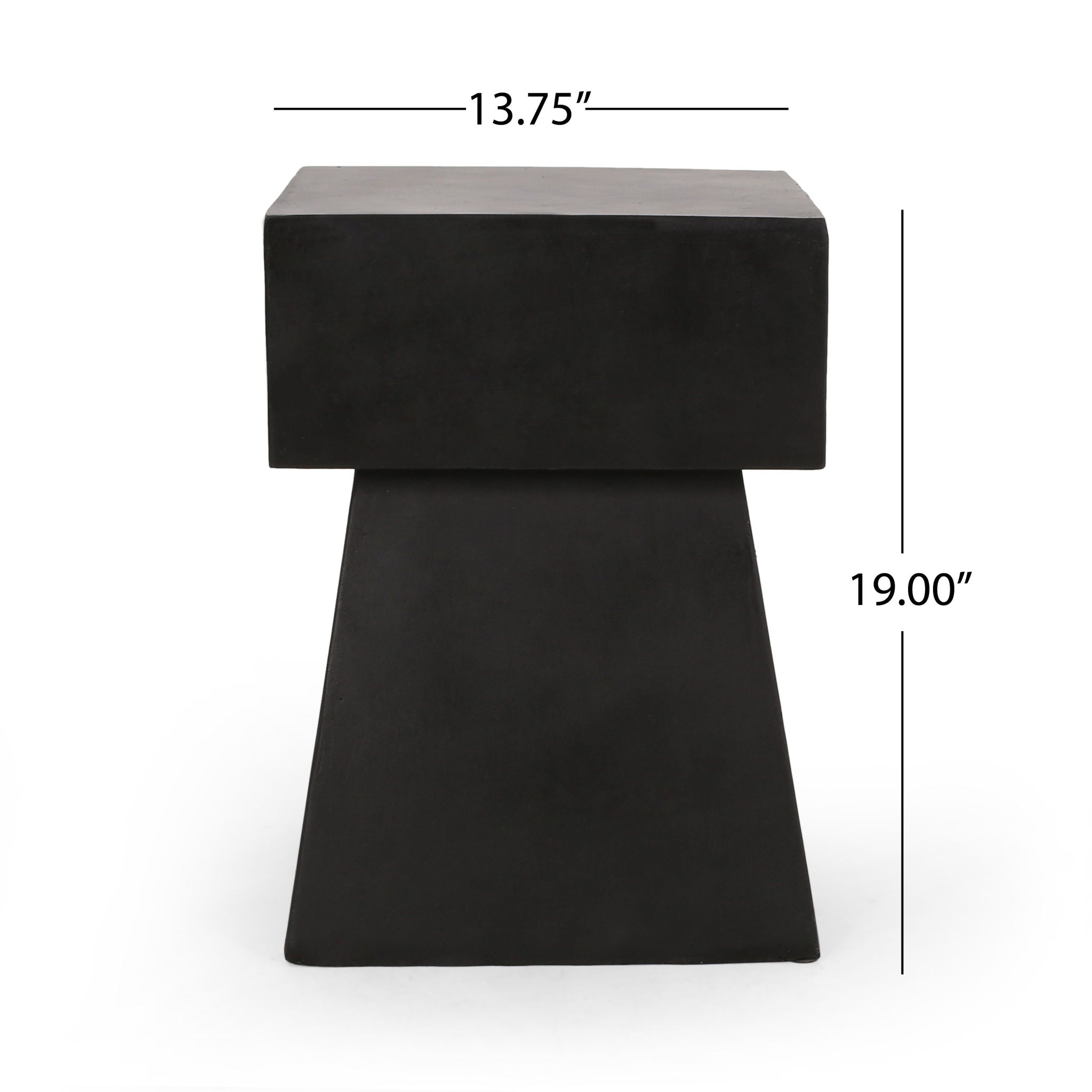 Outdoor Side Table, Patio End Table - Black