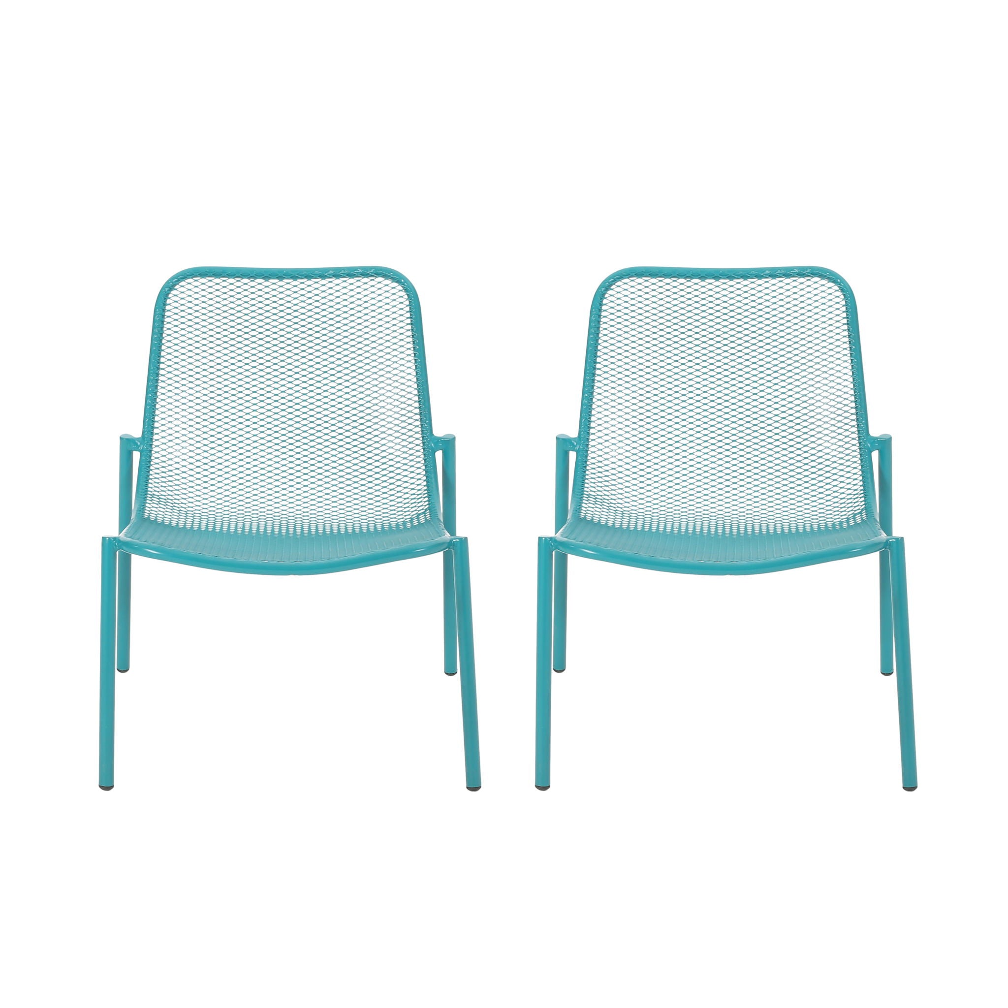 Outdoor Iron Chair With Mesh Design