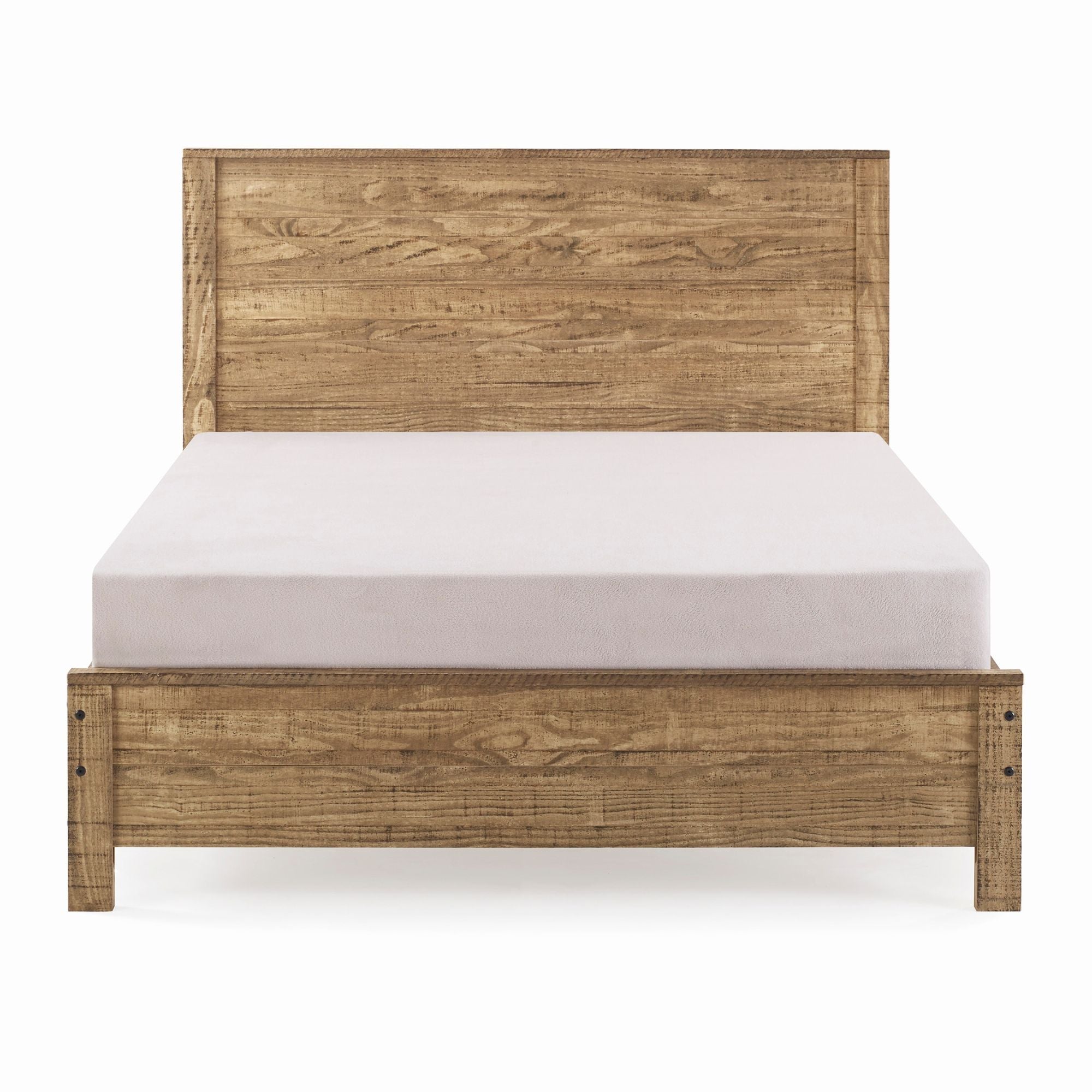 Albany - Bed Frame With Headboard, Heavy Duty Modern Rustic Design
