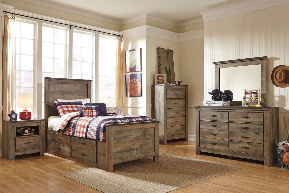 Signature Design by Ashley® Trinell - Panel Bed | Meri Furniture