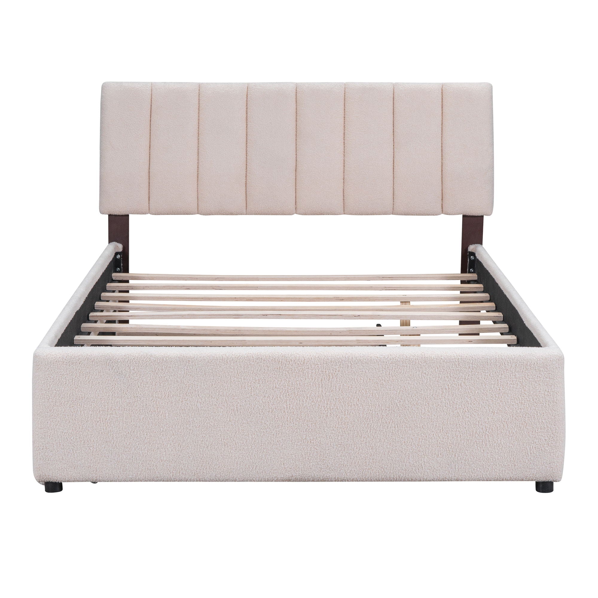 Upholstered Platform Bed With Trundle
