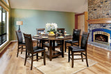 Furniture of America Meagan - Round Counter Height Table - Brown Cherry | Meri Furniture
