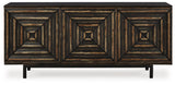 Fair Ridge - Distressed Black - Accent Cabinet