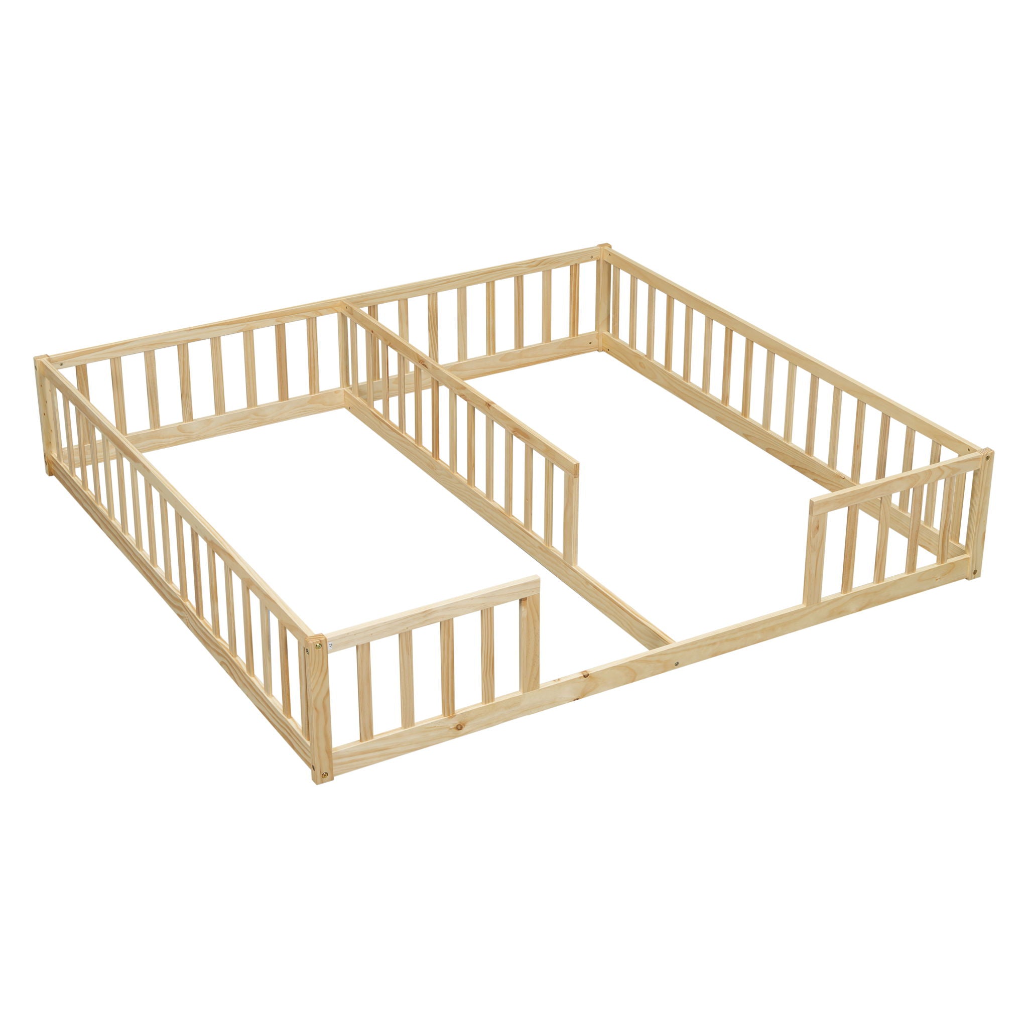Double Floor Bed With Fence, Guardrails, Without Door