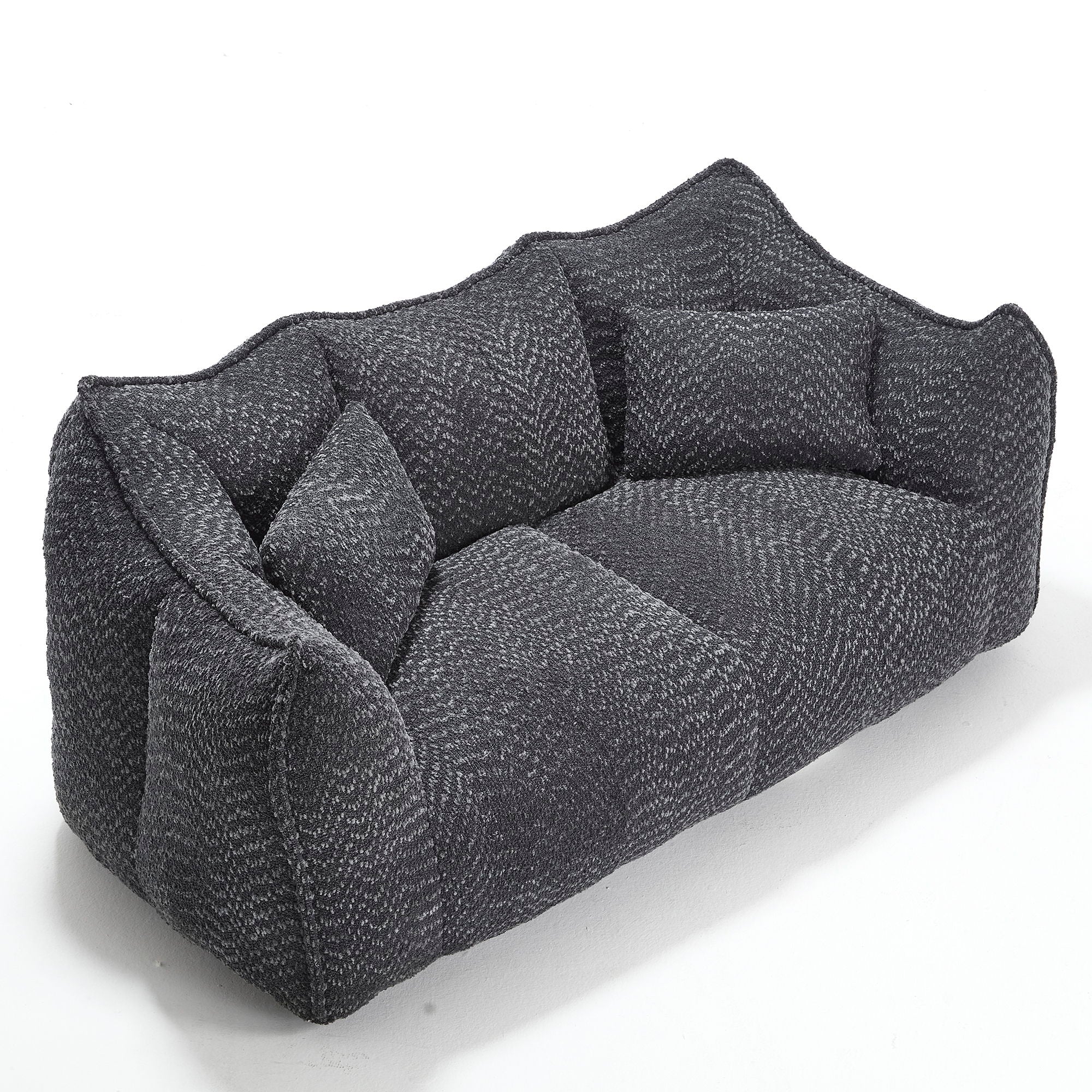 Comfortable Dual Beanbag Chair With High Resilience Foam Core For 2 People