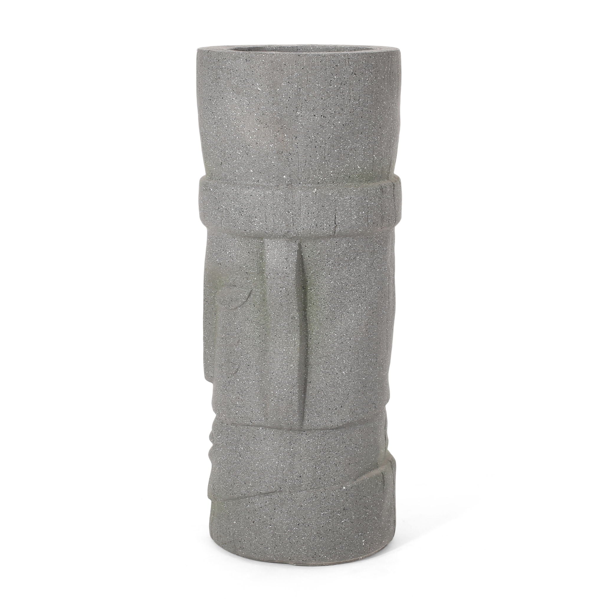 Classic Flower Planter With Magnesium Oxide Material - Stone Gray