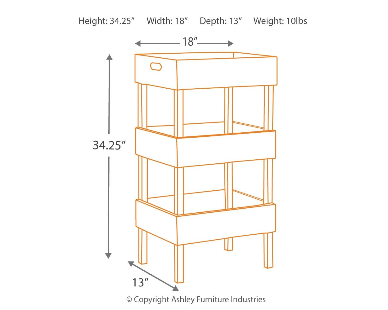Ashley Furniture Yulton - Antique White - Storage Shelf | Meri Furniture