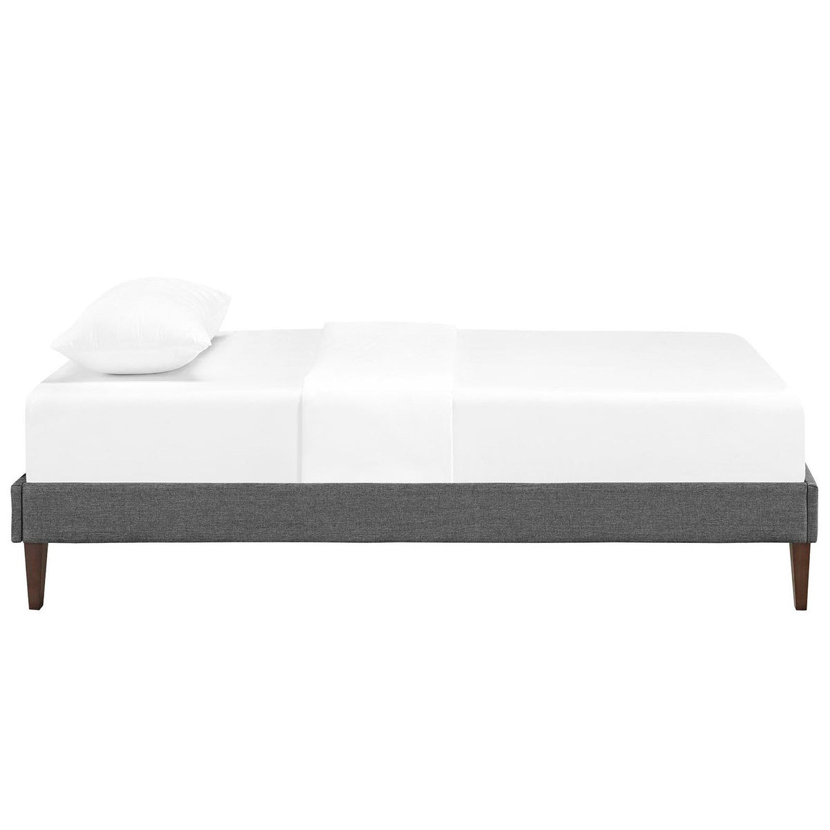 Sharon Fabric Twin Bed Frame with Squared Tapered Legs by Modway
