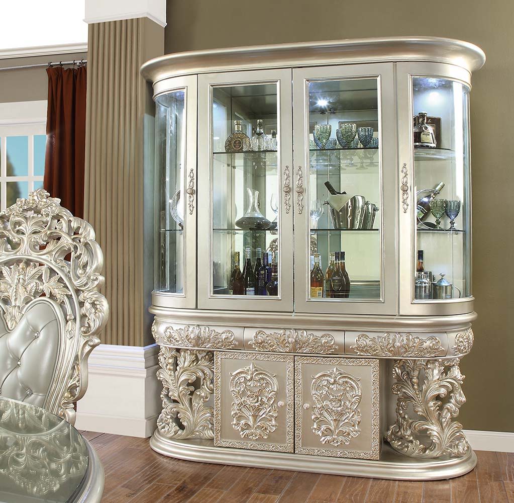 ACME Sandoval - Curio - Champagne Finish | Meri Furniture