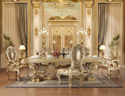 ACME Seville - Dining Table - Gold Finish | Meri Furniture