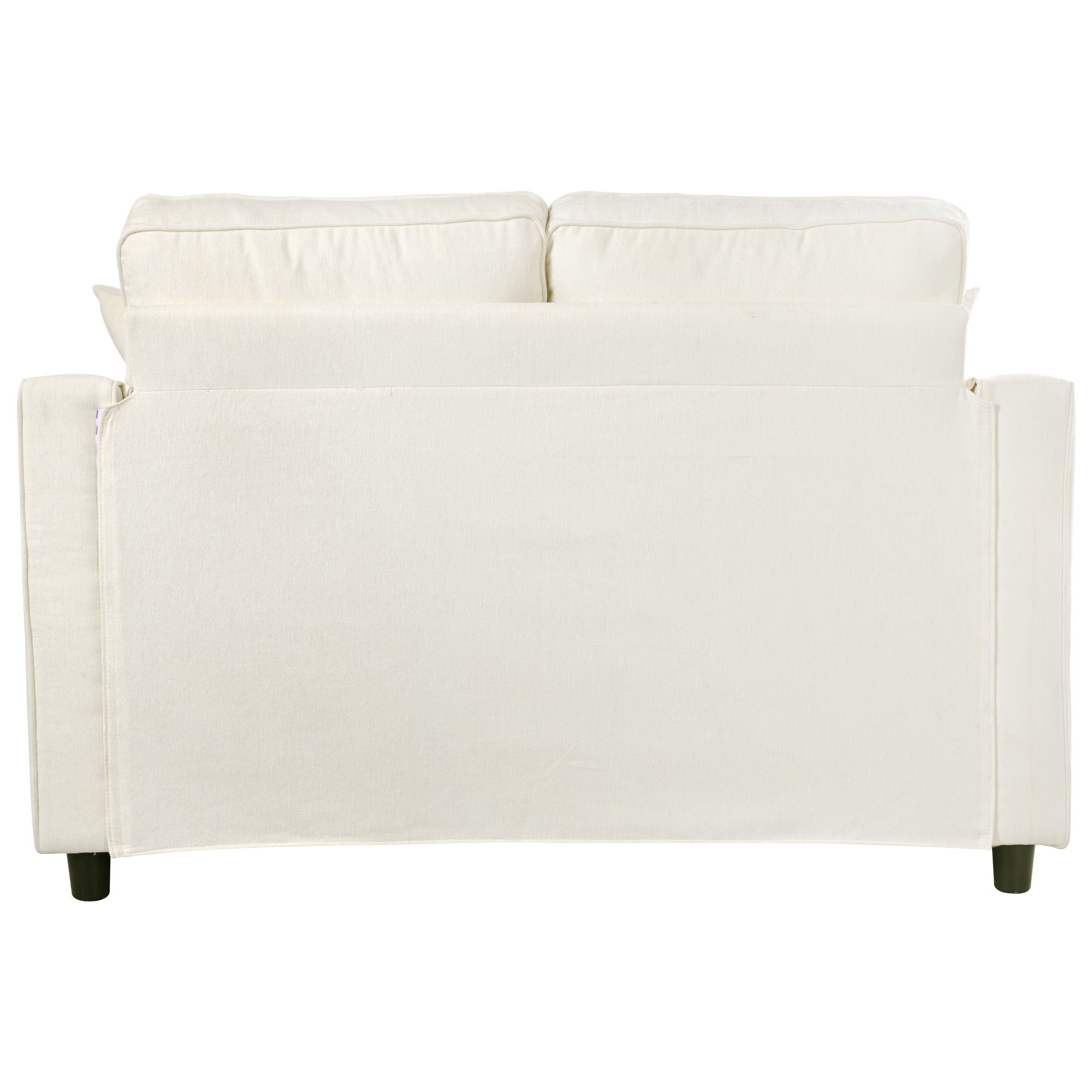 Modern Chaise Lounge Upholstered Sofa Couch With Tufted Seat And Detachable Pillows For Living Room