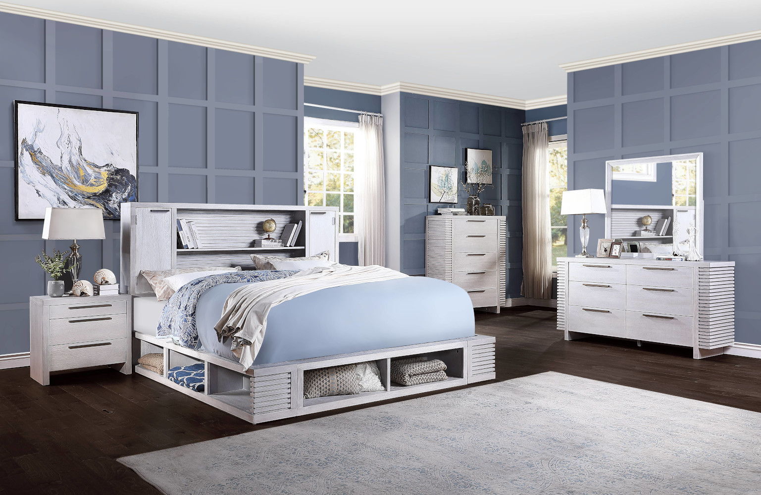 ACME Aromas - Mirror - White Oak | Meri Furniture