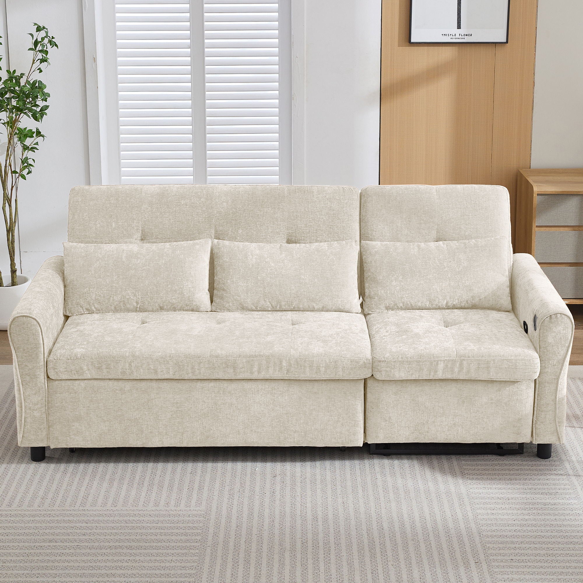 3 Seater Sofa Bed And Reversible Recliner