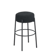 Round High Bar Stools (Set of 2), Contemporary Upholstered Dining Stools For Kitchens, Coffee Shops And Bar Stores