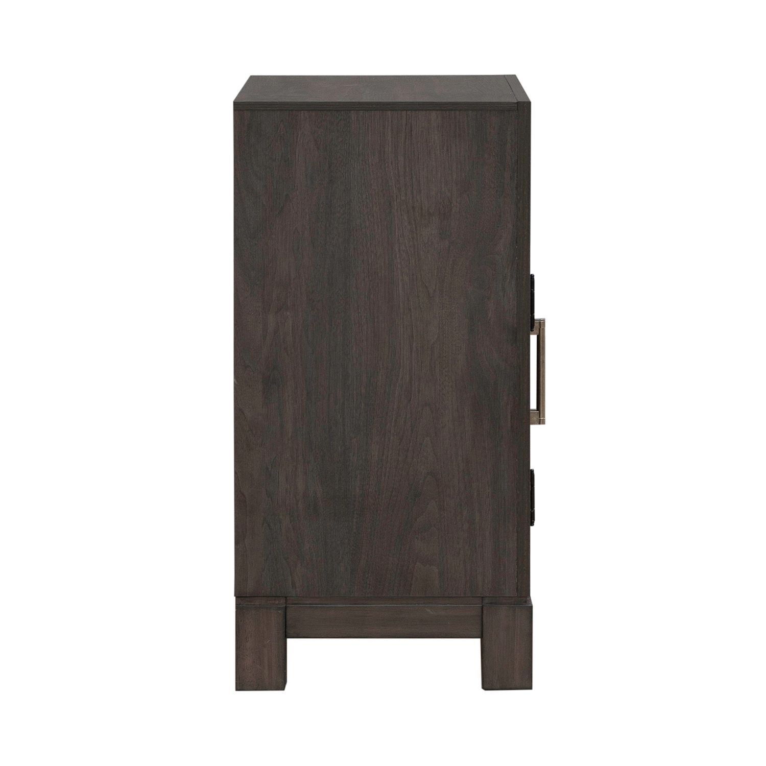 Modern Edge - Bedside Chest With Charging Station - Brown