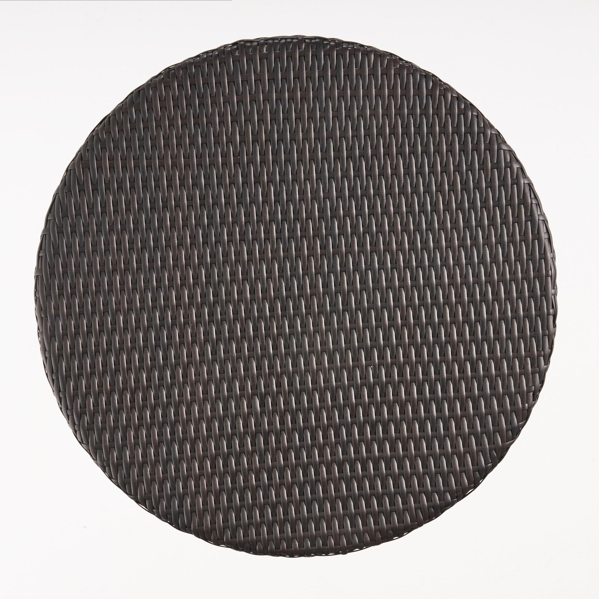 Outdoor Round Rattan Bar Table With Iron Frame - Multi Brown