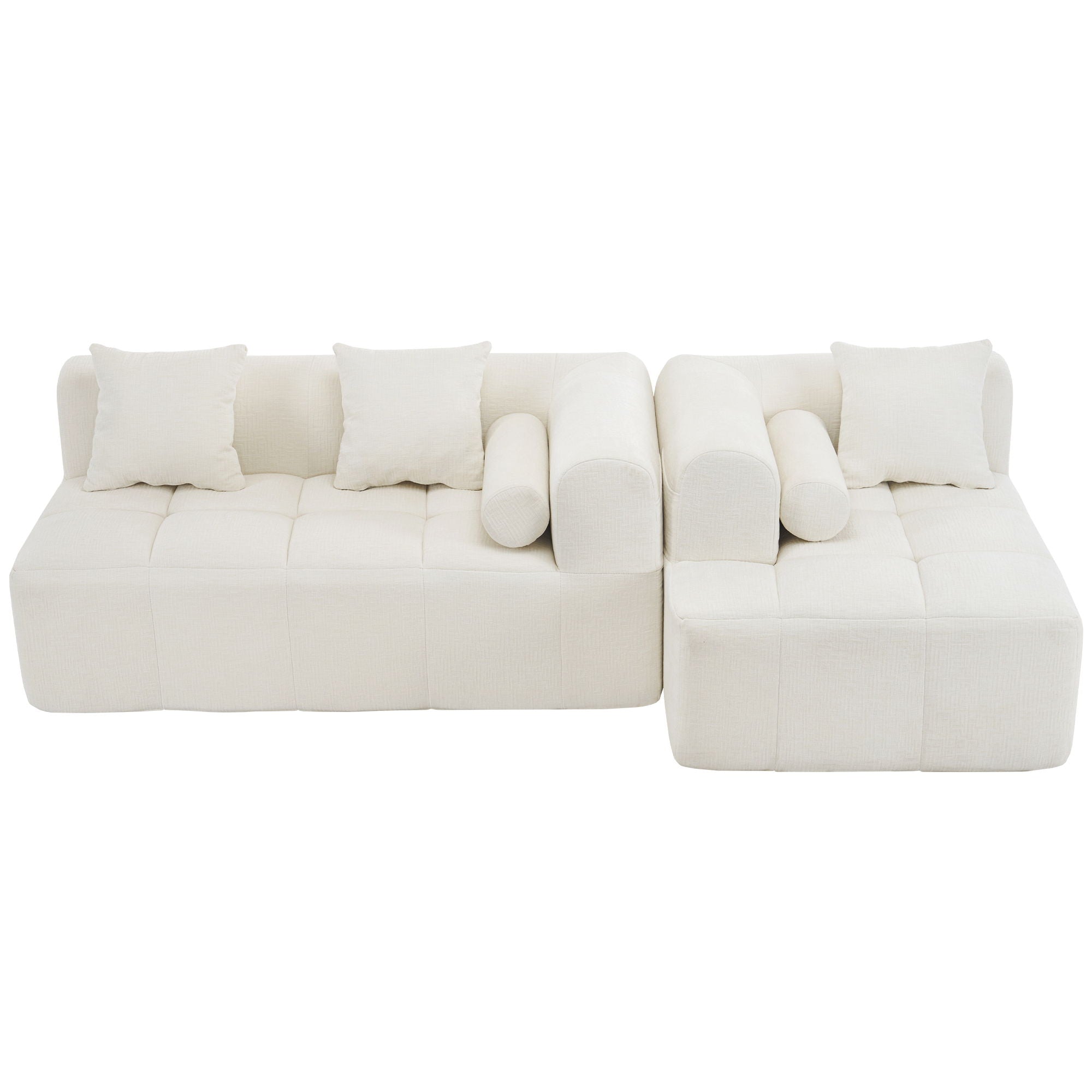 Sectional Free Combined Sofa With 2 Side Pockets