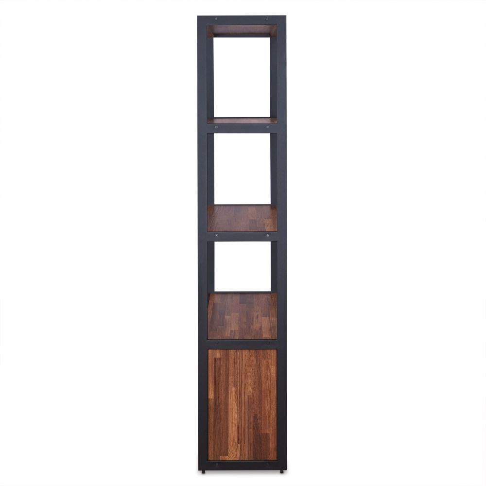 ACME Sara - Bookshelf - Espresso PU, Walnut & Sandy Black | Meri Furniture