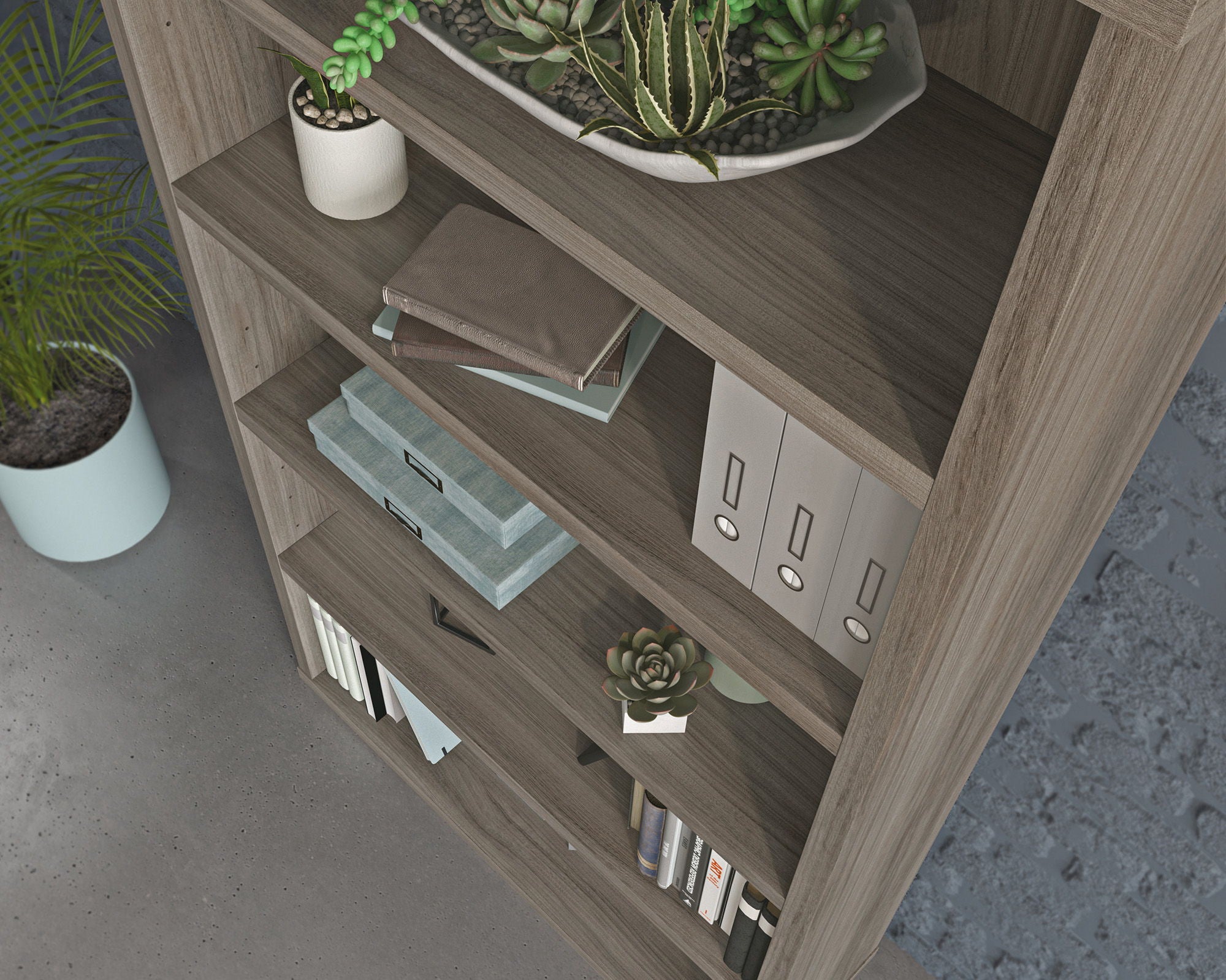 5-Shelf Commercial Bookcase in Hudson Elm