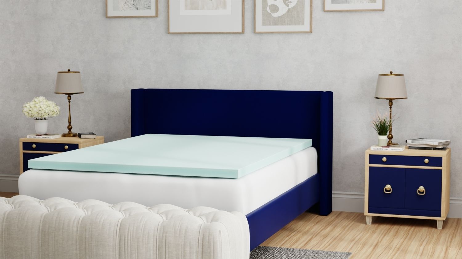 3" Gel Plush Memory Foam Cooling Mattress Topper