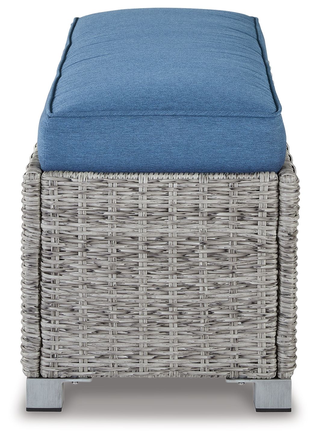 Signature Design by Ashley® Naples Beach - Light Gray - Bench With Cushion | Meri Furniture