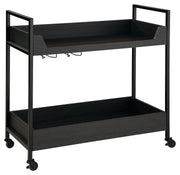 Signature Design by Ashley® Yarlow - Black / Gray - Bar Cart | Meri Furniture