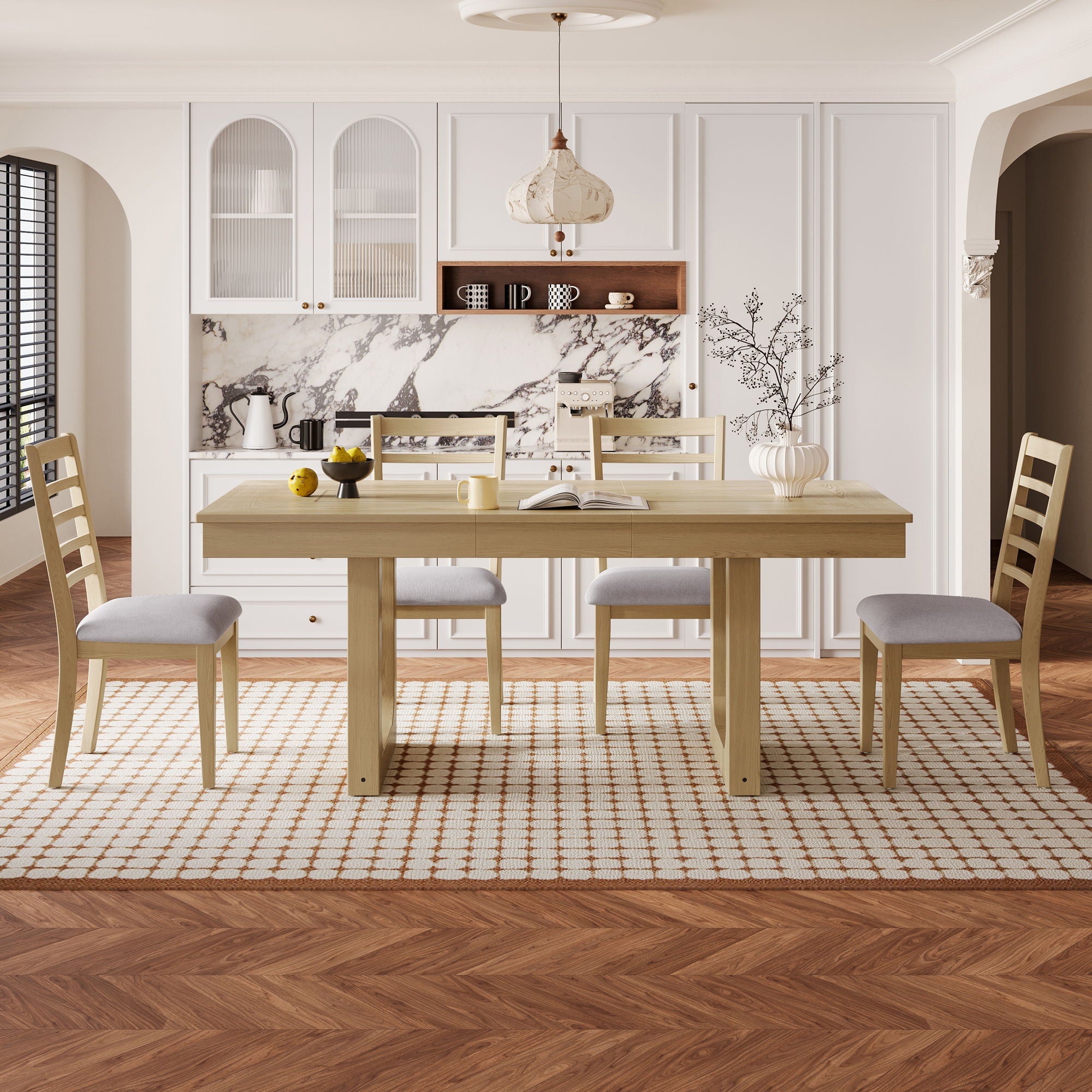 Upholstered Armless Chairs With High Ladder Back