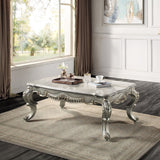 ACME Miliani - Coffee Table With Marble Top - Natural Antique Bronze | Meri Furniture