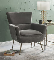 ACME Varik - Accent Chair - Gray Velvet | Meri Furniture