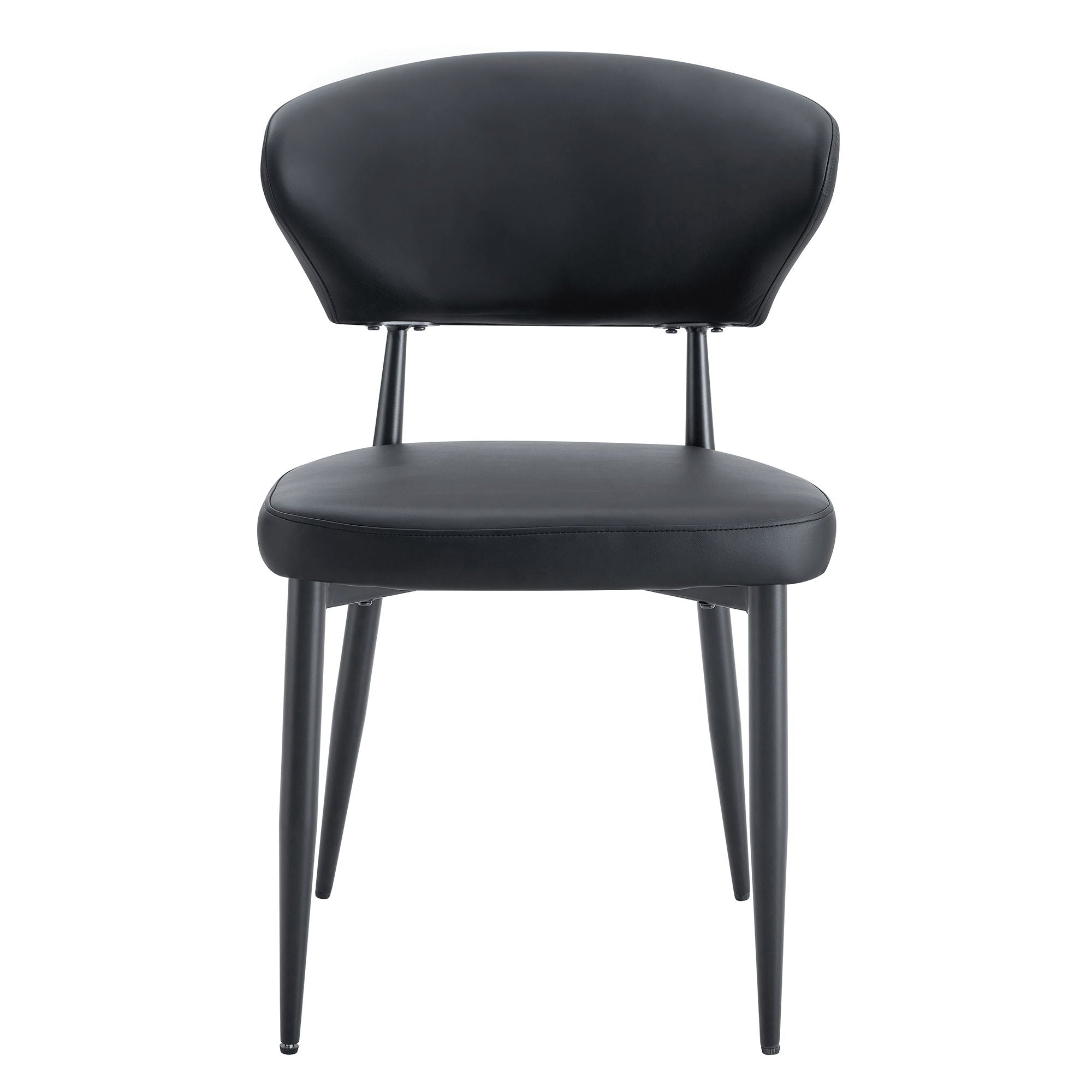 Minimalist Ergonomic Dining Chair With Curved Backres (Set of 4)