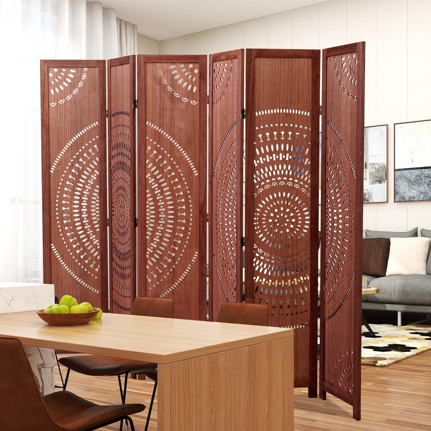 Panel Solid Wood Folding Room Divider