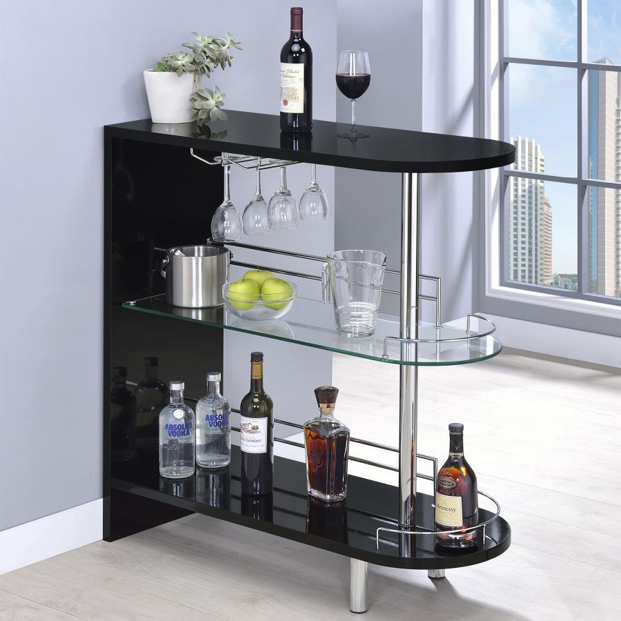 Coaster Fine Furniture Adolfo - Rectangular 2-Tier Home Bar Table | Meri Furniture