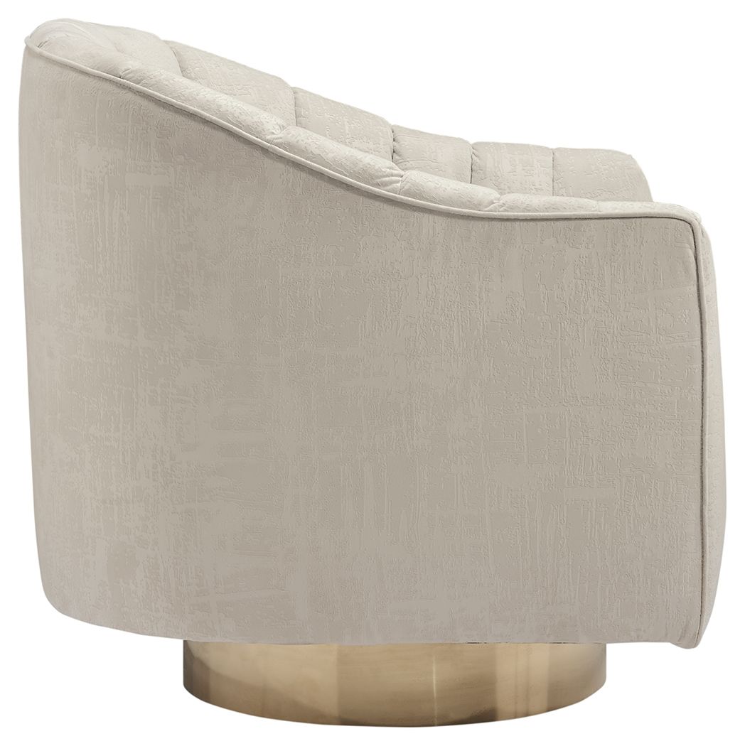 Penzlin - Swivel Accent Chair - Pearl