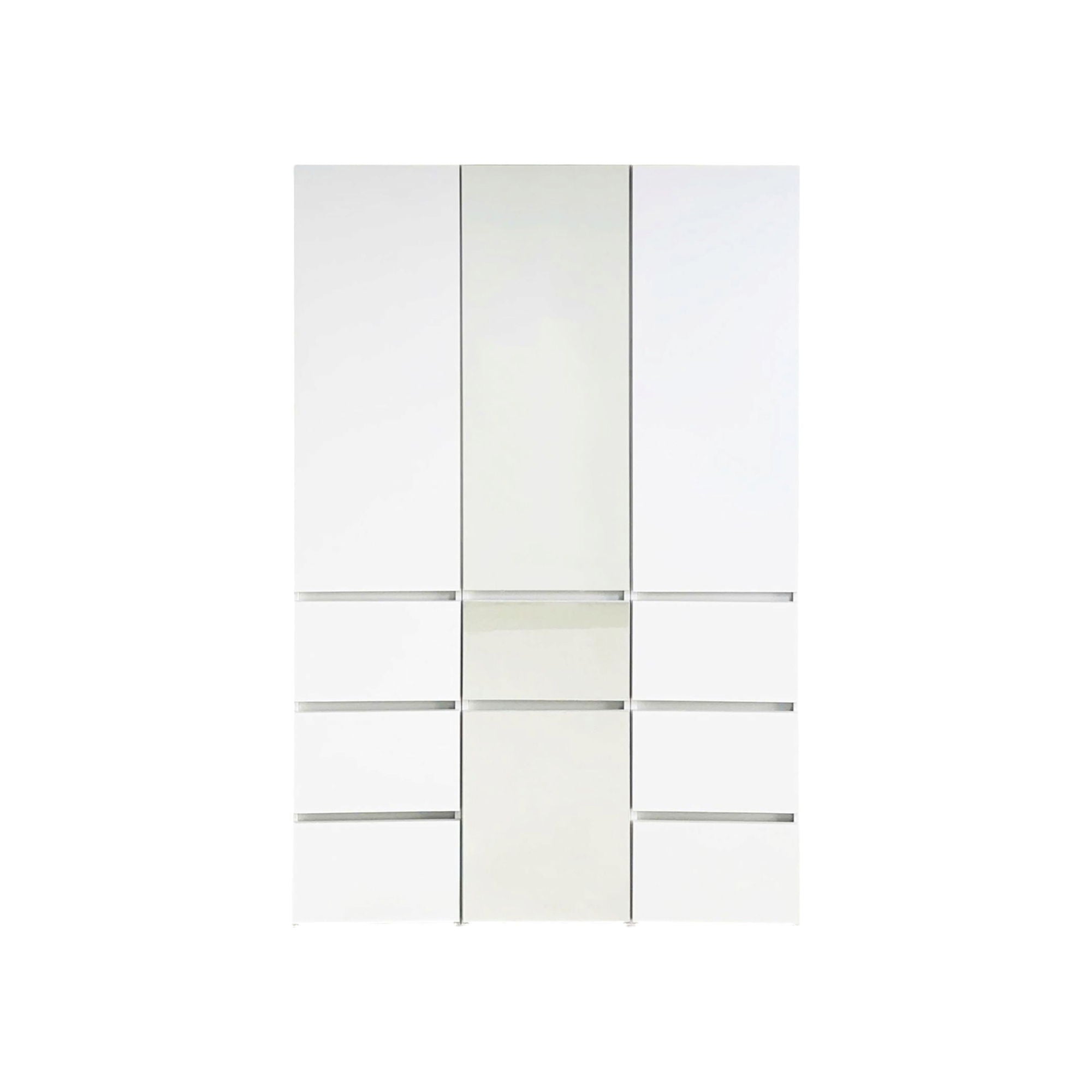 Elise - Modular Wood Closet System With Mirror For Custom Storage Solutions - White