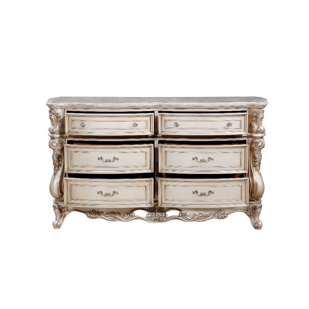 Gorsedd - Dresser With Marble Top - Marble Top & Golden Ivory