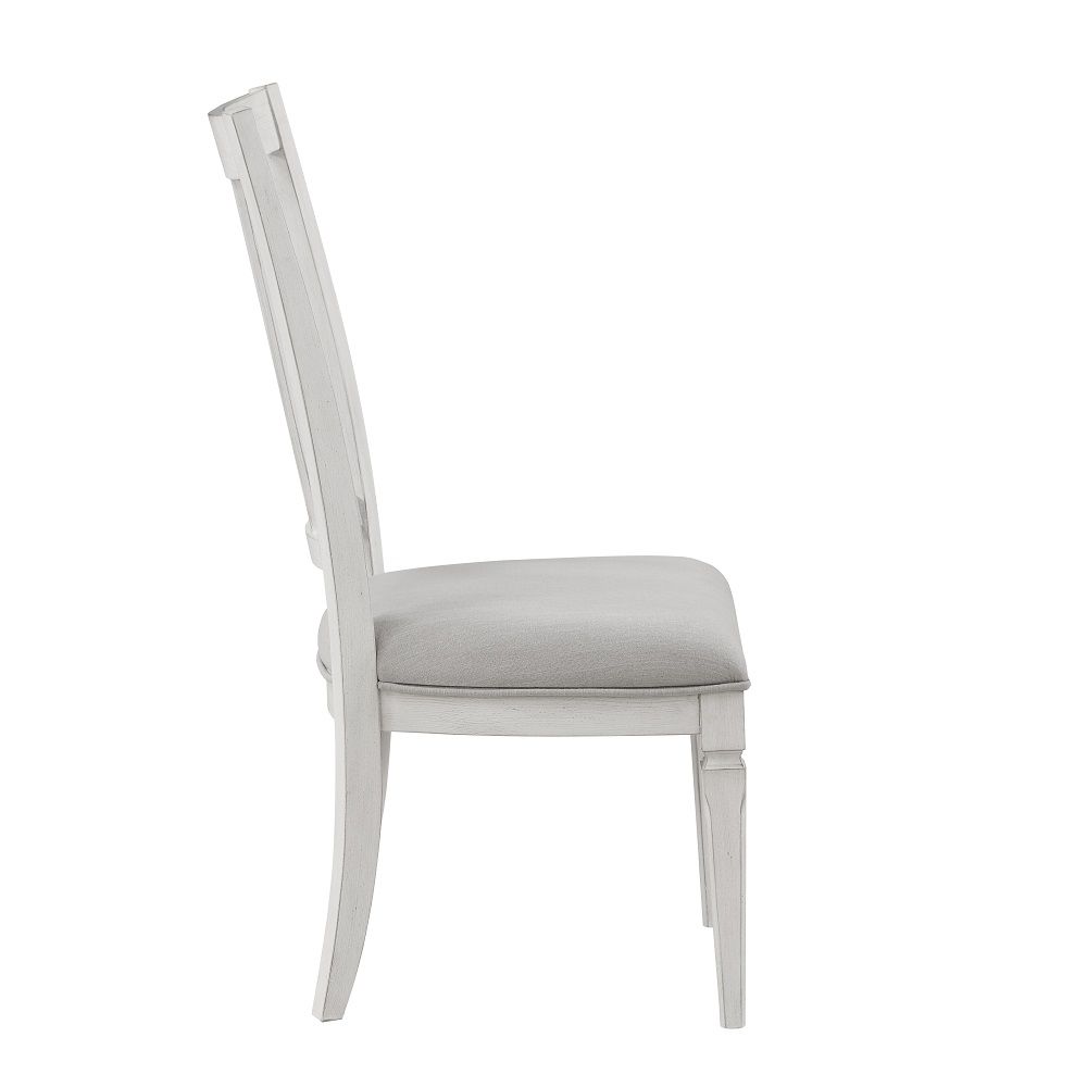 ACME Katia - Side Chair (Set of 2) - Light Gray & Weathered White | Meri Furniture